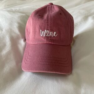 'Wine' Embroidered Cap
